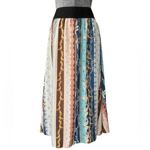 LuLaRoe Multicolor Bohemian Midi Skirt